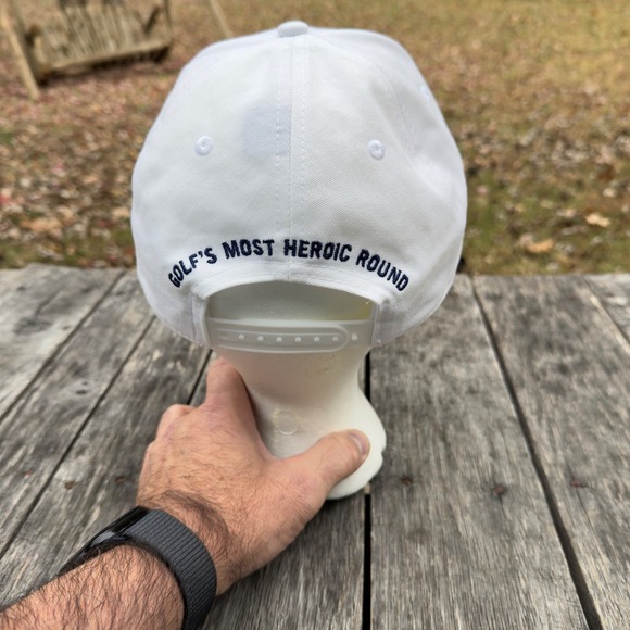 Folds of Honor F16 Golf Hat White Blue Embroidered Logo Adjustable Snapback Men - Picture 3 of 6